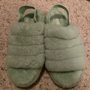 UGG Mint Green Fluff Yeah Slide Slippers